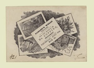 Théâtre Sadlers Wells, bénéfice pour M. Copping, machiniste - English School