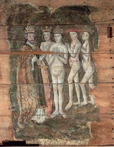 Saint Pierre recevant la noblesse, du Wenhaston Doom, vers 1500-20 - English School