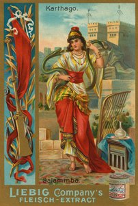 Salammbo, fille du général carthaginois Hamilcar Barca, carte Liebig