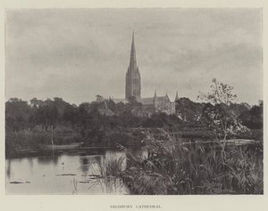 Cathédrale de Salisbury (gravure) - English School