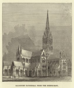 Cathédrale de Salisbury depuis le nord-est - English School