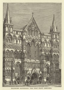 Cathédrale de Salisbury, façade ouest restaurée - English School