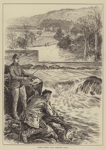 Pêche au Saumon près du Château de Taymouth - English School