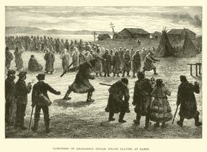 Samoyèdes de Khabarova (détroit de Yugar) jouant à des jeux - English School