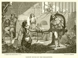 Samson lié par les Philistins