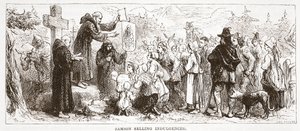 Samson vendant des indulgences, illustration de L