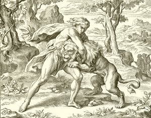 Samson et le lion - English School