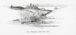 San Gimignano delle belle Torre (litho) - English School