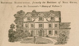 Sandford Manor House, Fulham, Londres, anciennement la demeure de Nell Gwynne