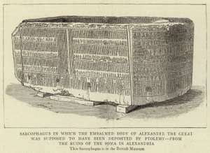 Sarcophage dans lequel le corps embaumé d
