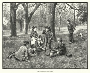 Samedi dans le parc (gravure) - English School