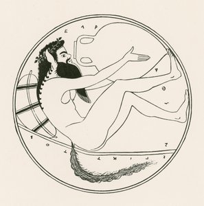 Satyre et amphore (gravure) - English School