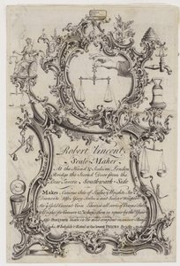Fabricant de balances, Robert Vincent, carte de visite - English School