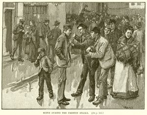 Scène pendant la grève de Preston - English School