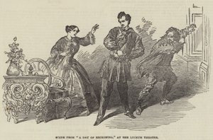 Scène de "A Day of Reckoning" au Lyceum Theatre - English School