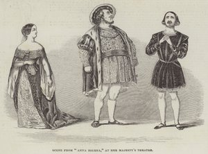 Scène de "Anna Bolena," au Théâtre de Sa Majesté