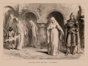 Scène du nouvel opéra de Balfe, "Il Talismano" (gravure) - English School