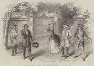 Scène de la nouvelle opéra de M. Balfe "Le Bondman" au théâtre de Drury Lane, le duel - English School