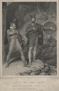 Scène du poème de Sir Walter Scott La Dame du lac - English School