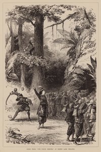 Scène de "The Forty Thieves", au théâtre de Drury Lane (gravure) - English School