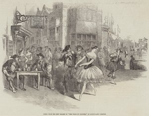 Scène du nouveau ballet "Les Farceurs de Wapping" au théâtre de Drury-Lane - English School