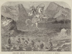 Scène de la nouvelle pantomime "Harlequin et O