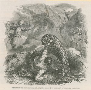 Scène du nouveau spectacle à Astley
