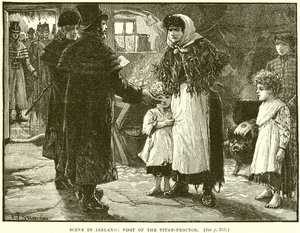Scène en Irlande : Visite du percepteur de dîme - English School