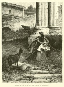 Scène dans les ruines du Temple de Vespasien - English School