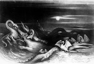 Combat de monstres marins, de 