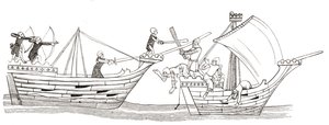 Combat naval, début du XIVe siècle, de 