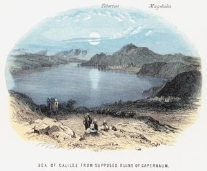 Mer de Galilée depuis les ruines supposées de Capharnaüm - English School