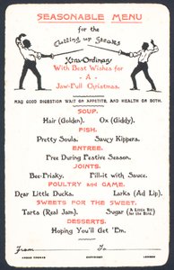 Menu de saison, Carte de Noël - English School