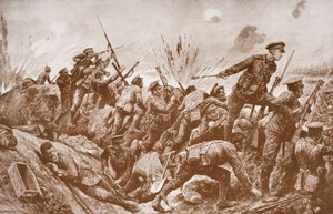 Sous-lieutenant G.H. Woolley dans la défense de la colline 60 avec ses hommes - English School