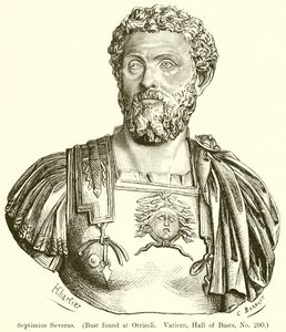 Septime Sévère. (Buste trouvé à Otricoli. Vatican, Salle des Bustes, n° 290) - English School