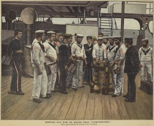 Distribution de rhum à bord du HMS Camperdown