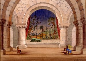 Décor pour Hamlet de William Shakespeare, 1858