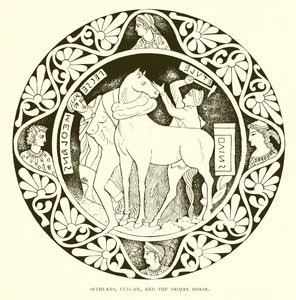 Sethlans, Vulcain et le cheval de Troie