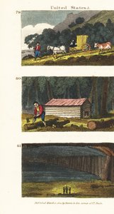 Colons dans un chariot voyageant vers les États de l
