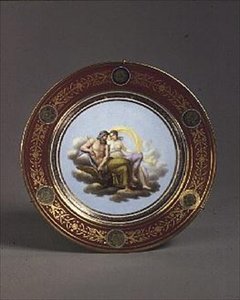 Plat de Sèvres montrant Thétis et Jupiter, par Robert Adams, début du 19e siècle - English School