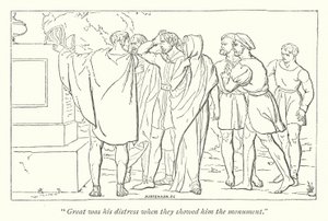 Périclès, prince de Tyr de Shakespeare; Cléon montre à Périclès la tombe de Marina - English School