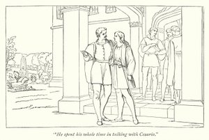 Orsino envoyant Viola à Olivia (gravure) - English School