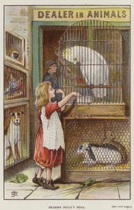 Partager le repas de Polly (lithographie en couleur) - English School
