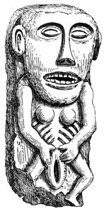 Sheela-na-Gig, du château de Ballinahend, Tipperary, Irlande - English School