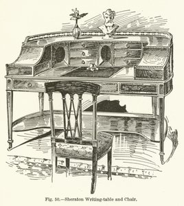 Bureau et chaise Sheraton