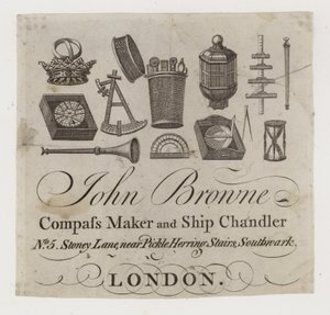 Chandeliers de navires, John Browne, carte de visite