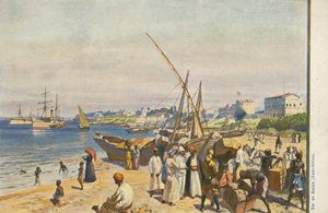 Navire sur la plage, Dar es Salaam, Tanzanie - English School