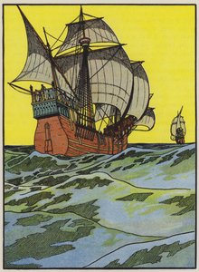 Navires de Christophe Colomb traversant l