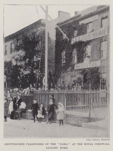 Passagers naufragés du "Paris" à la maison des marins de Cornwall - English School