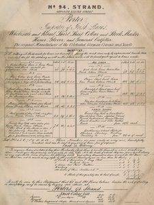 Liste de chemises, n° 94 Strand - English School